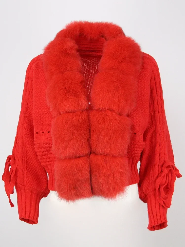 Lixx | Luxury Wintermantel für Damen mit echtem Fuchsfellkragen