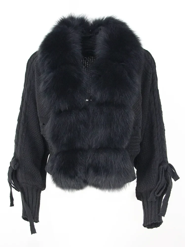 Lixx | Luxury Wintermantel für Damen mit echtem Fuchsfellkragen