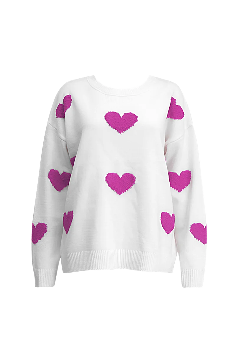 Oversize-Strickpullover mit Herzchen – Barissa