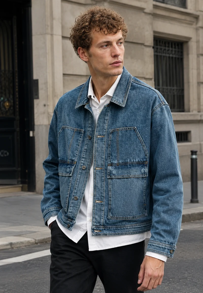 Jeansjacke mit großen Taschen im Washed-Look – Kaspar