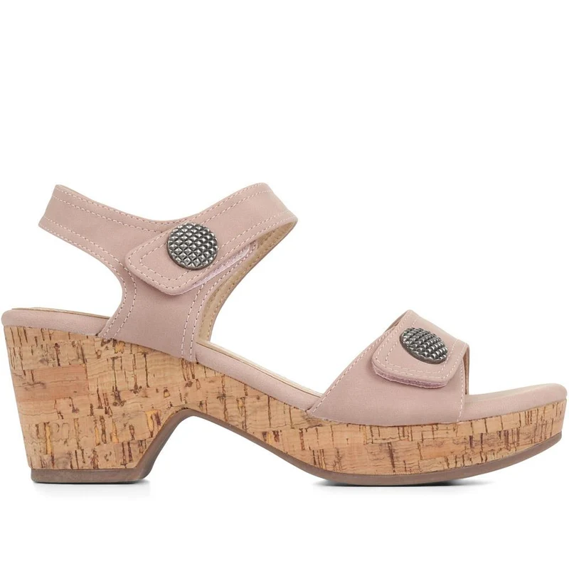 Strappy Heeled Sandals - BAIZH35053 / 321 470 - Blush