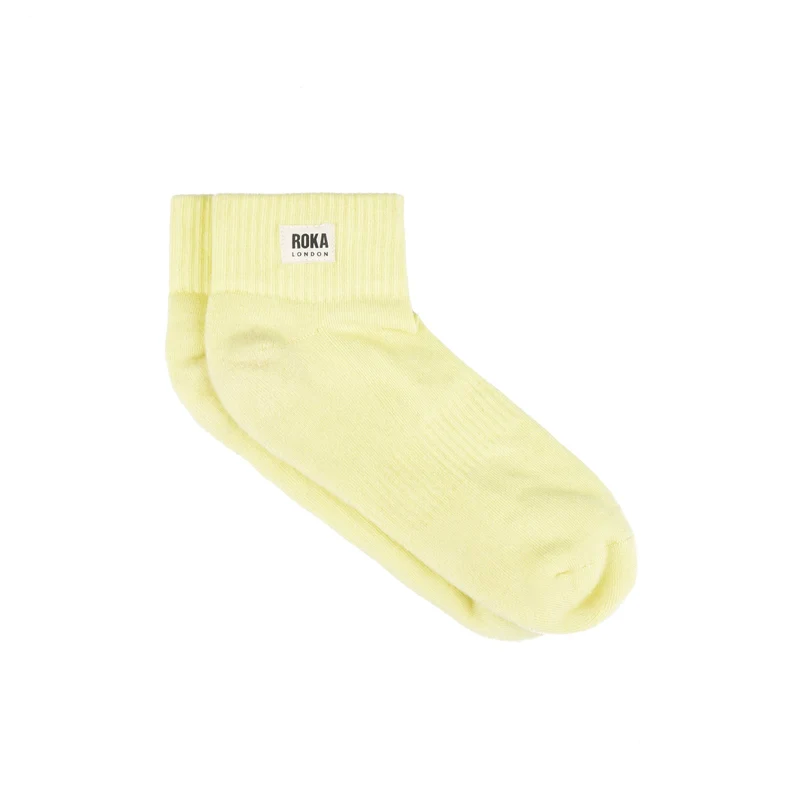 ROKA Wembley Bio-Baumwoll-Crop-Socken | Limonade