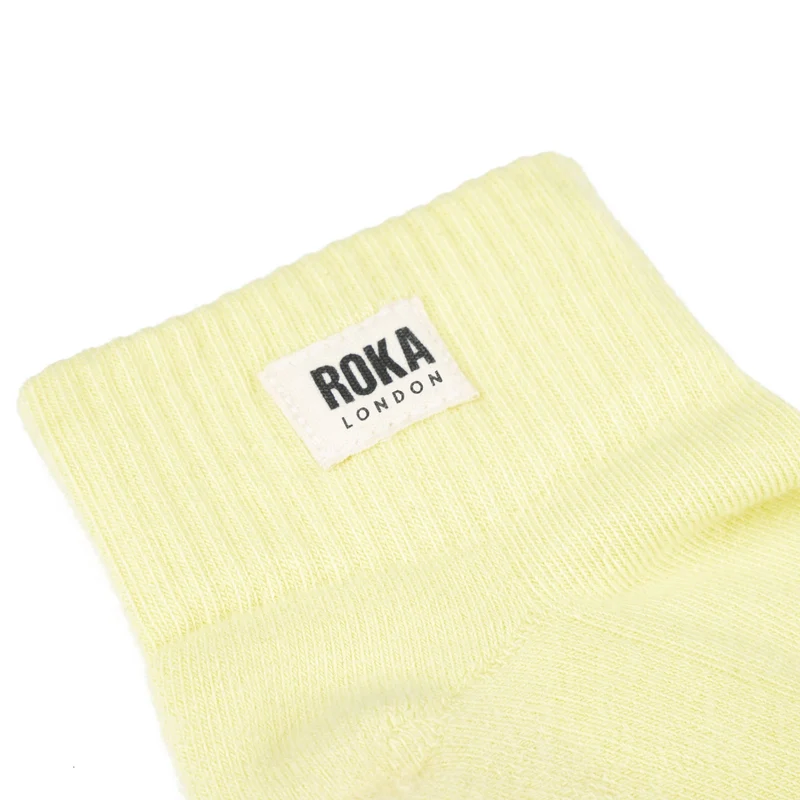 ROKA Wembley Bio-Baumwoll-Crop-Socken | Limonade
