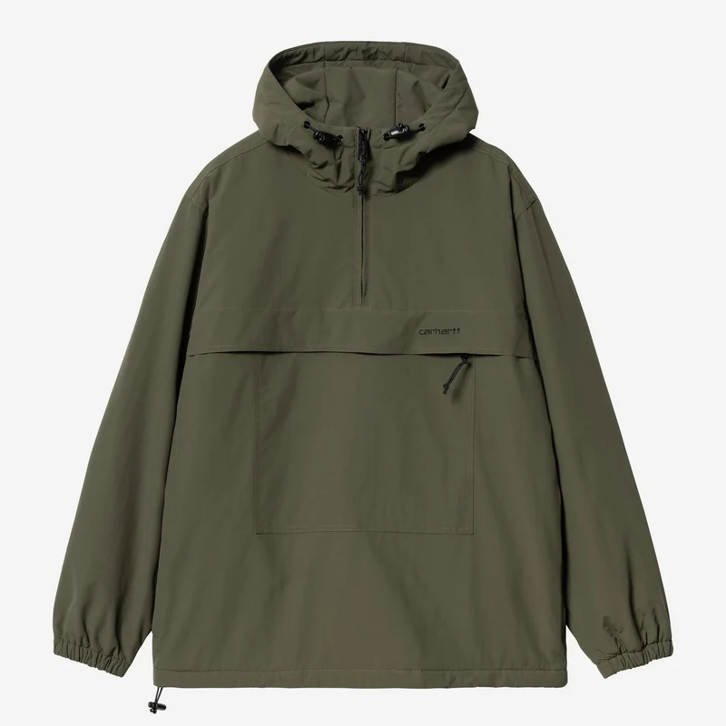 Carhartt WIP Herren-Windbreaker-Pullover-Winterjacke | Zypresse/Schwarz
