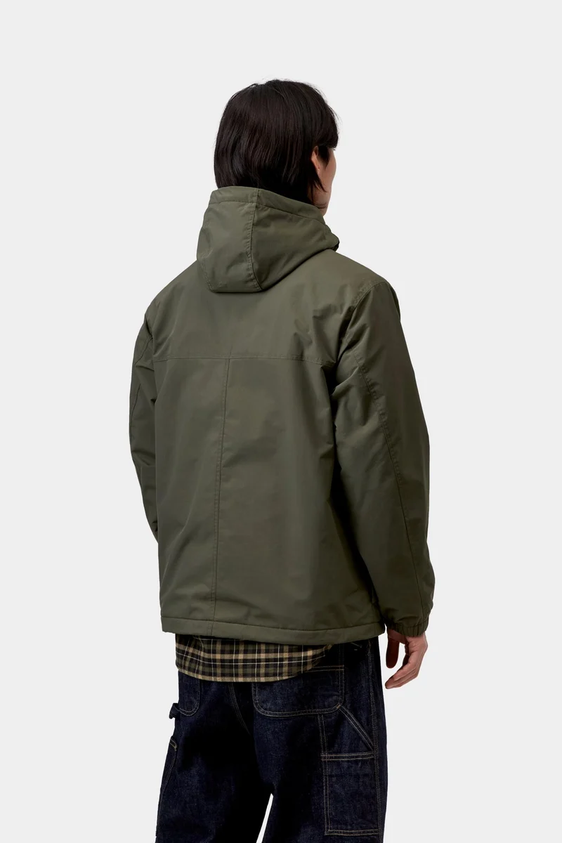 Carhartt WIP Herren-Windbreaker-Pullover-Winterjacke | Zypresse/Schwarz