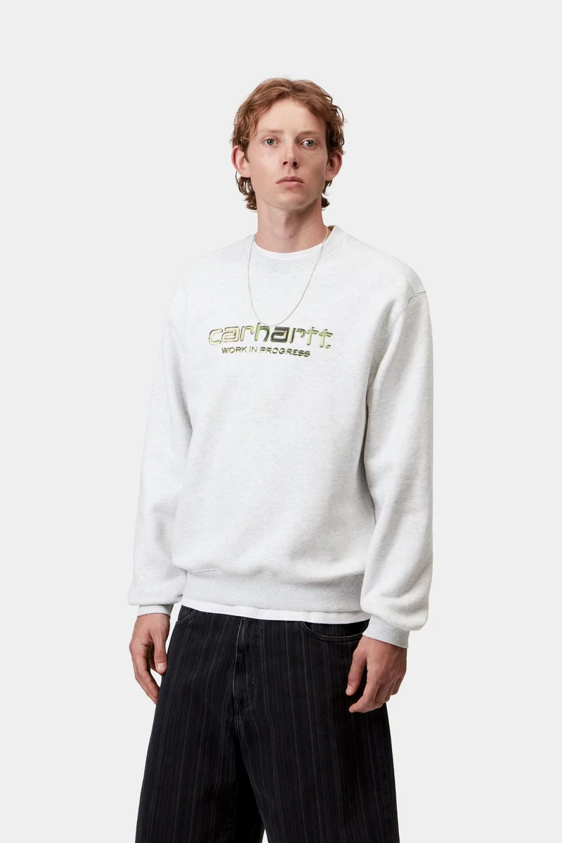 Carhartt WIP Herren-Sweatshirt Solar Chrome | Aschgrau meliert