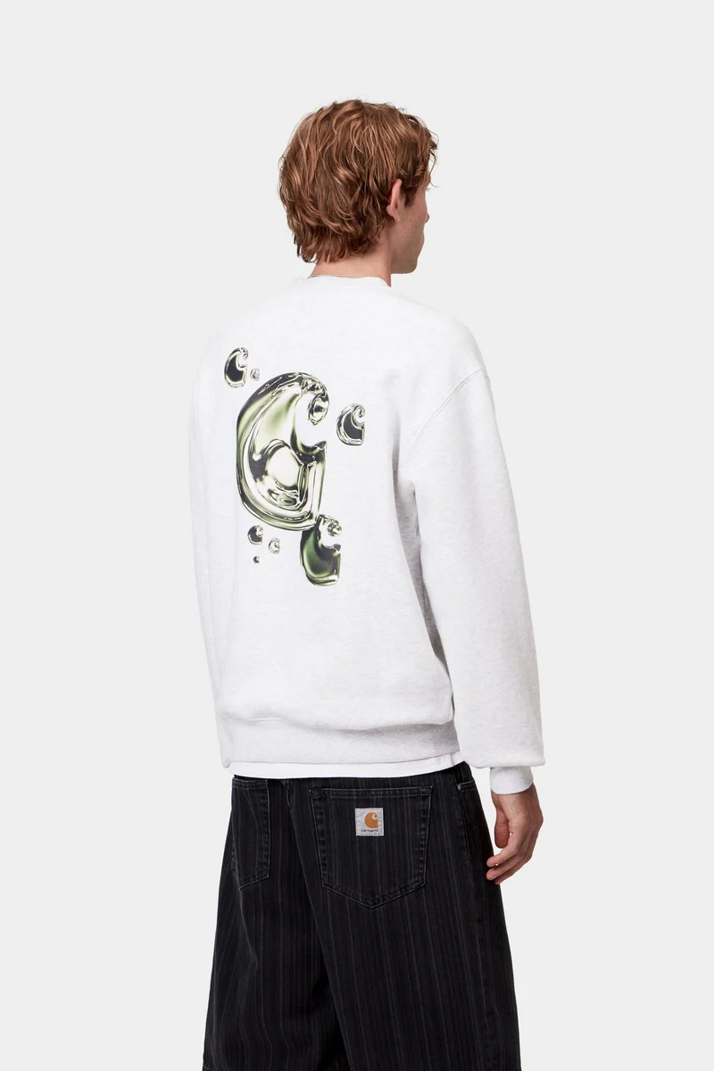 Carhartt WIP Herren-Sweatshirt Solar Chrome | Aschgrau meliert