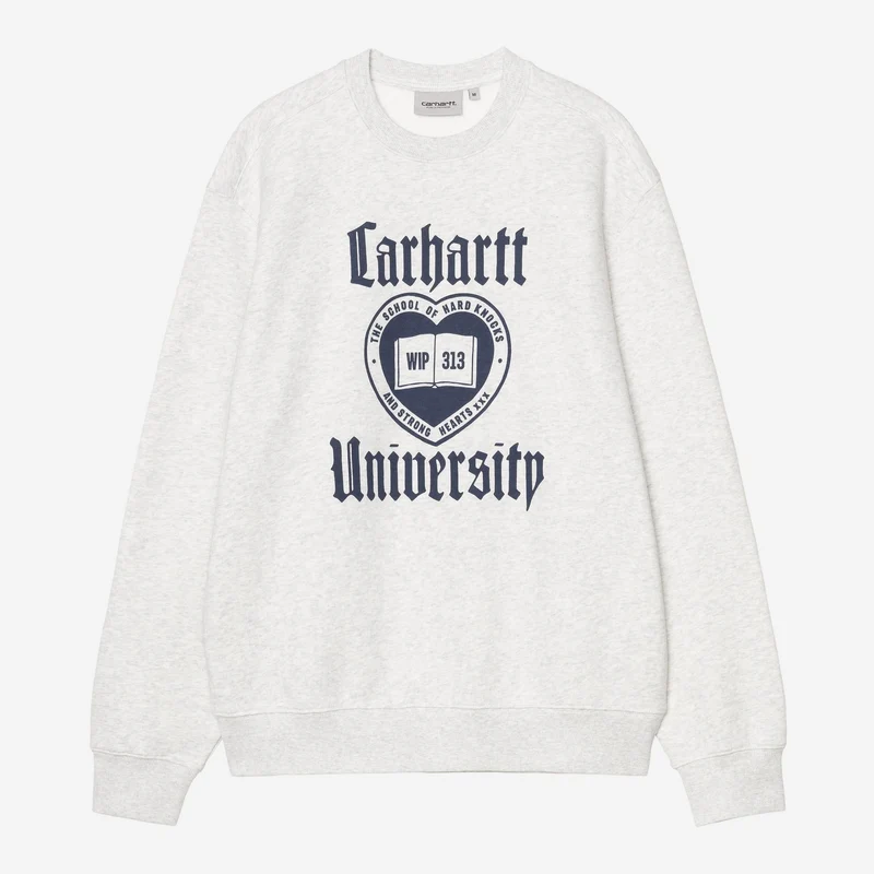 Carhartt WIP Herren-Schul-Sweatshirt | Aschgrau meliert
