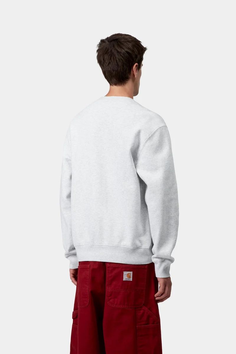 Carhartt WIP Herren-Schul-Sweatshirt | Aschgrau meliert