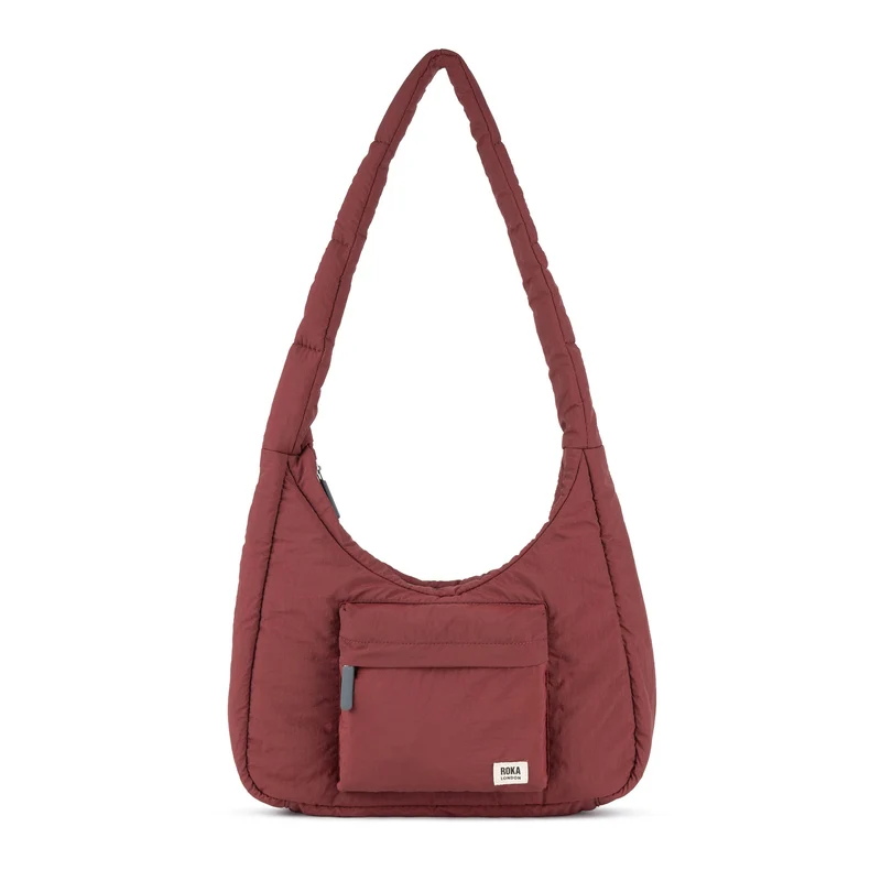 ROKA Belsize Bordeaux Medium Tasche aus recyceltem Taslon