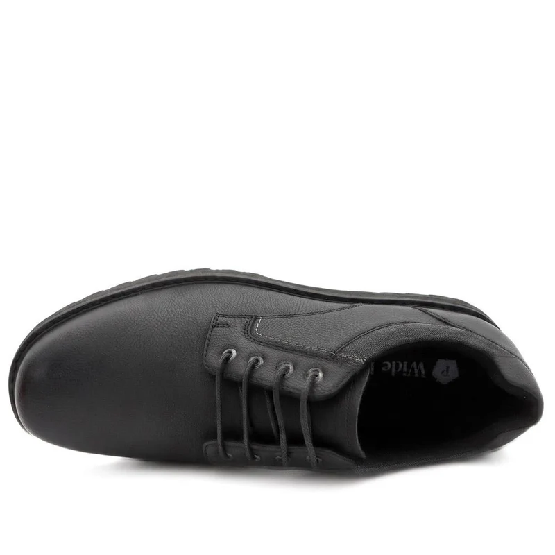 Wide Fit Smart Lace Up Shoes - XINGH44007 / 330 041 - Black