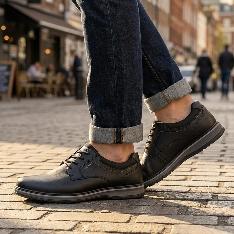 Casual Lace Up Shoes - XINGH44012 / 330 033 - Black