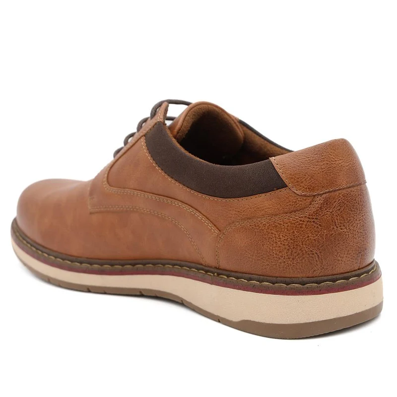 Casual Lace Up Shoes - XINGH44012 / 330 033 - Tan