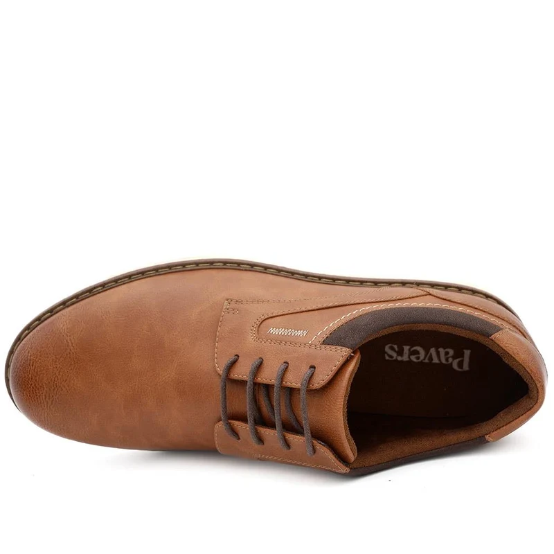 Casual Lace Up Shoes - XINGH44012 / 330 033 - Tan