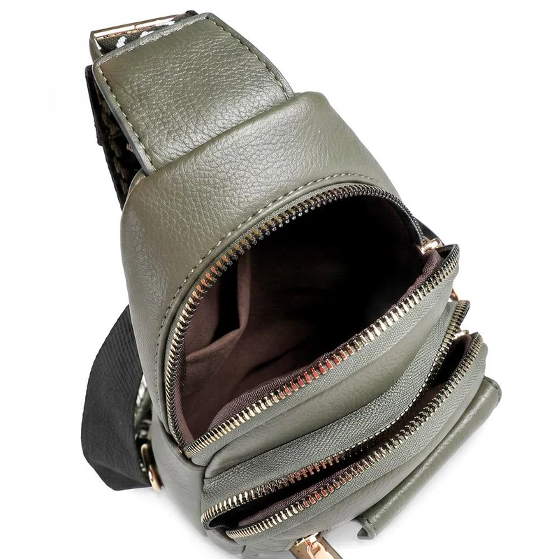 Zip-Up Mini Sling Bag - PRETT41013 / 326 884 - Olive