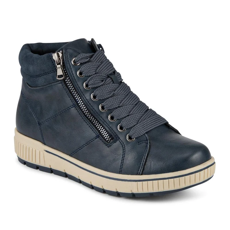 Lace Up Trainers with Side Zip - SIN42000 / 328 220