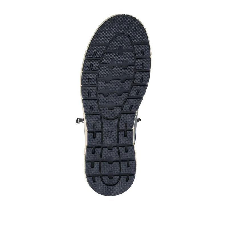 Lace Up Boots With Side Zip - SIN42000 / 328 220 - Navy