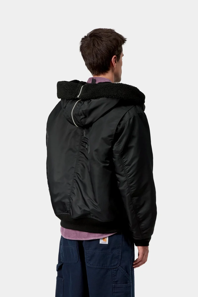 Carhartt WIP Oltera Bomberjacke mit Kapuze für Herren | Schwarz