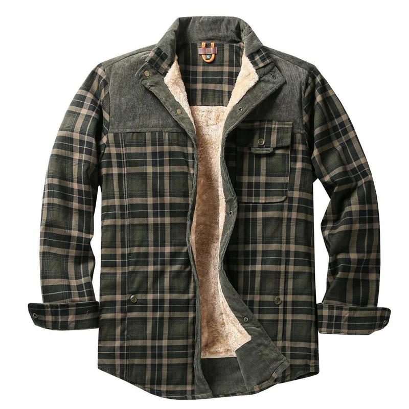 Rero | Herren Retro-Karohemd mit Fleece-Futter – Warmer Freizeitmantel