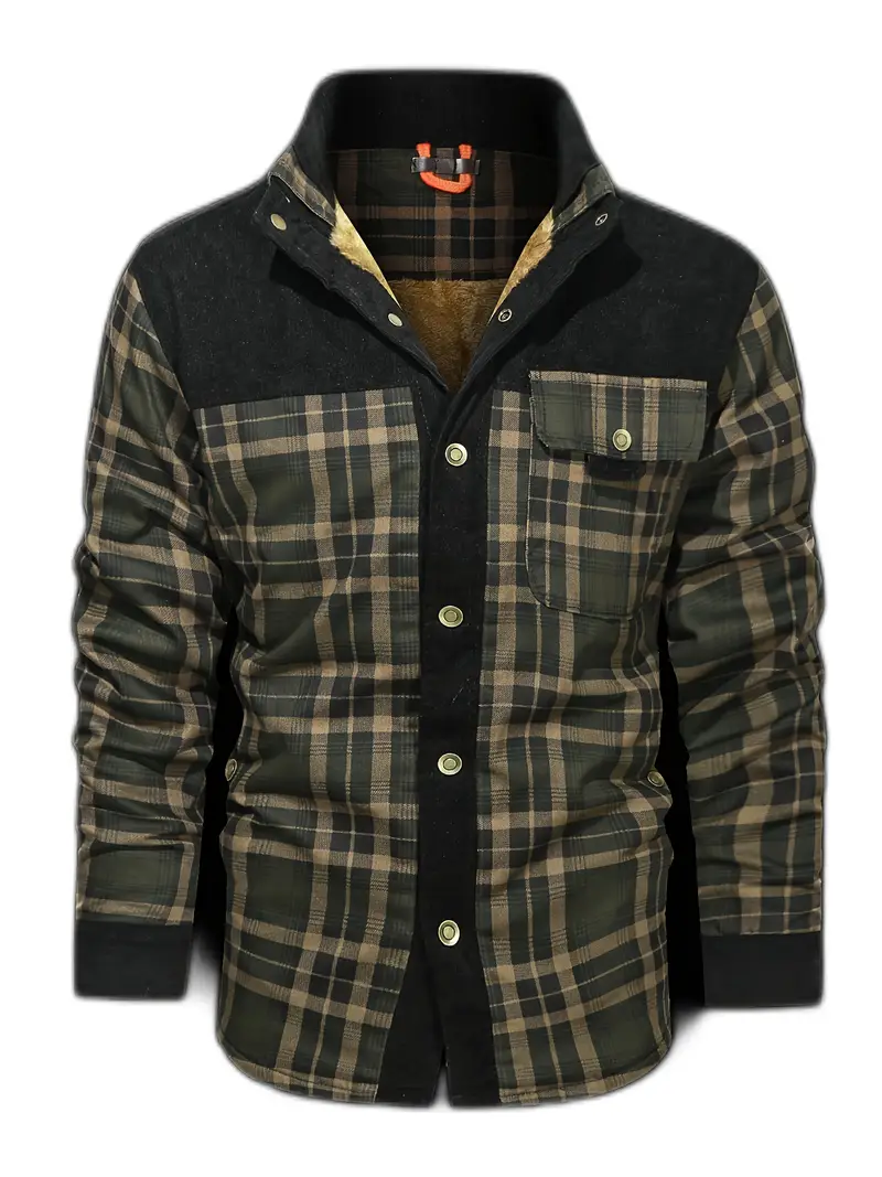 Rero | Herren Retro-Karohemd mit Fleece-Futter – Warmer Freizeitmantel