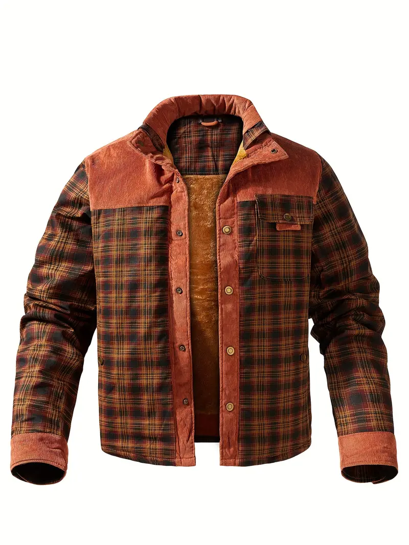 Rero | Herren Retro-Karohemd mit Fleece-Futter – Warmer Freizeitmantel