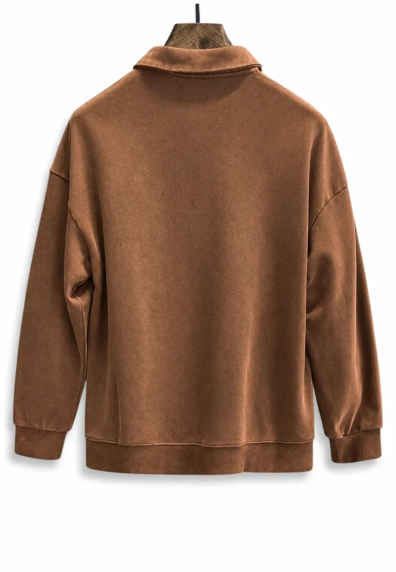 Langärmliges Polohemd mit Washed-Effekt – Dante