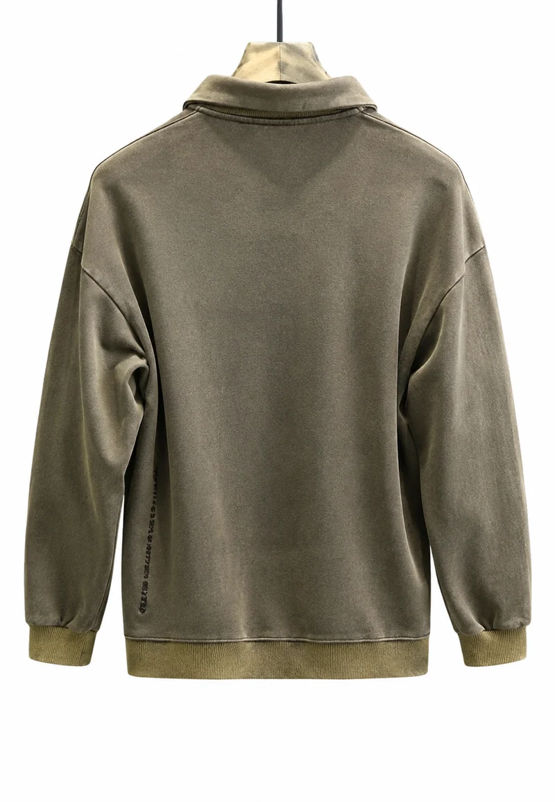 Langärmliges Polohemd mit Washed-Effekt – Dante