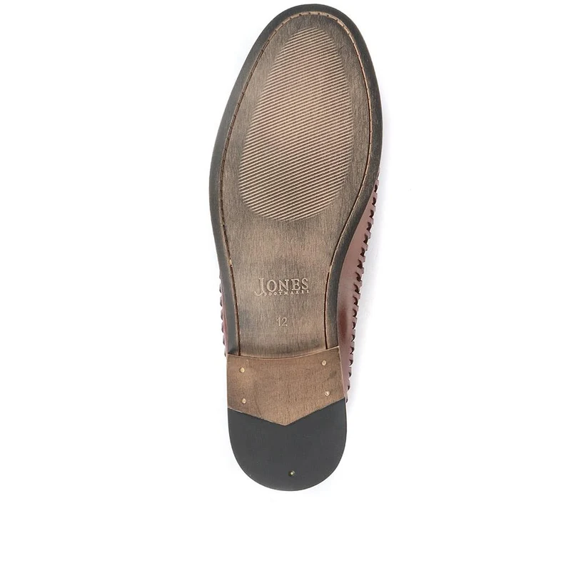 Riverside Woven Leather Loafers - RIVERSIDE / 319 873 - Cognac