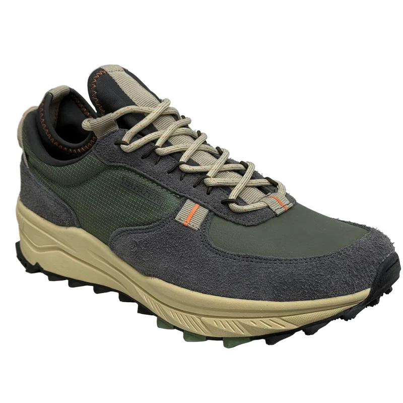 Napapijiri Herren Vortec Wildleder Slip-On Sneakers | Grün / Blau