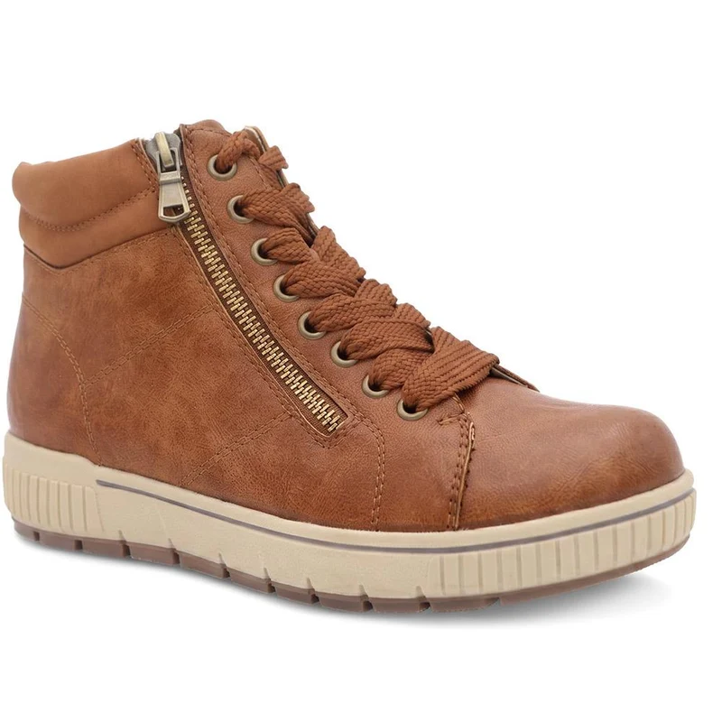 Lace Up Trainers with Side Zip - SIN42000 / 328 220