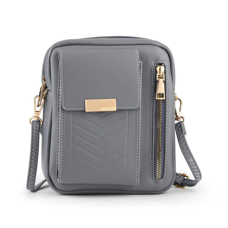 Dual-Zip Mini Handbag - PRETT42010 / 328 276 - Blue-Grey