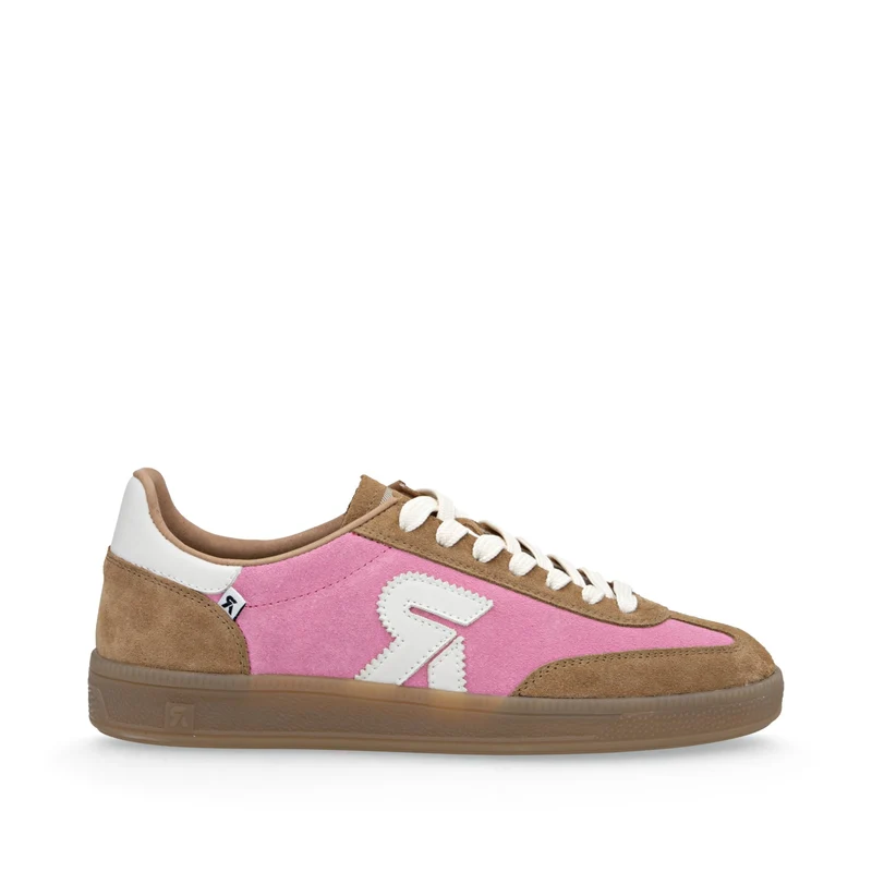 Rieker Modische Leder-Sneaker für Damen | Rosa