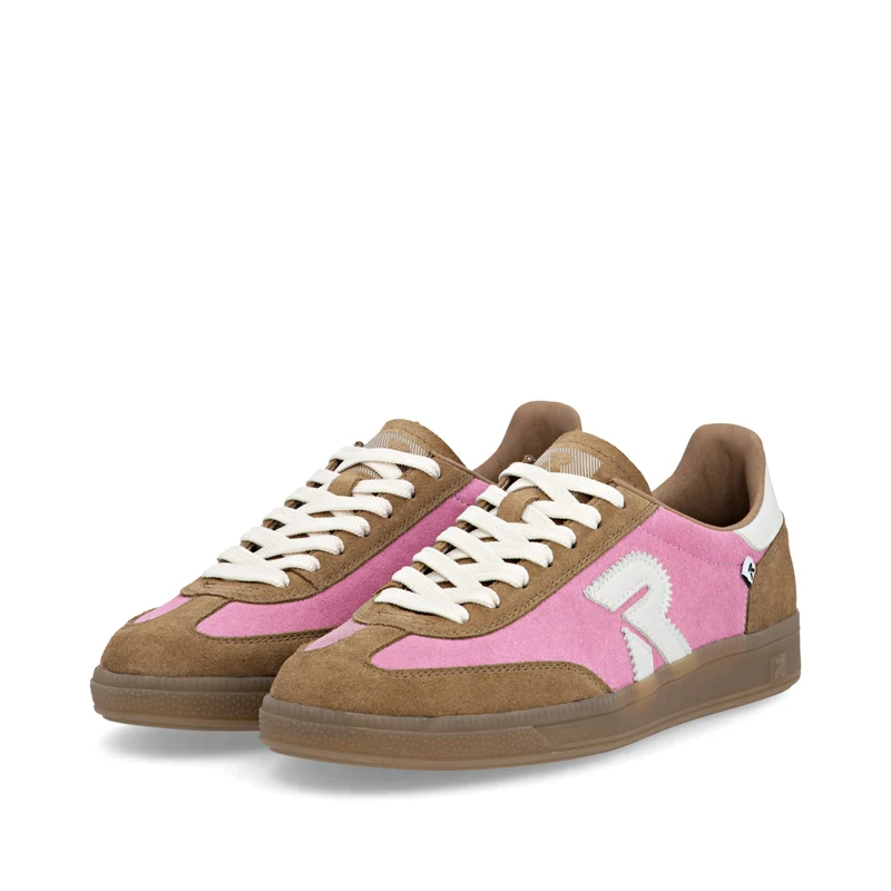 Rieker Modische Leder-Sneaker für Damen | Rosa