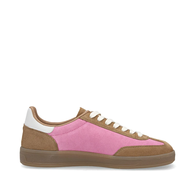 Rieker Modische Leder-Sneaker für Damen | Rosa