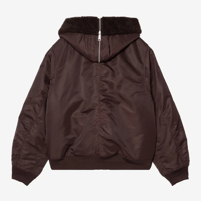 Carhartt WIP Herren Oltera Bomber Kapuzenjacke | Palisander / Angelit