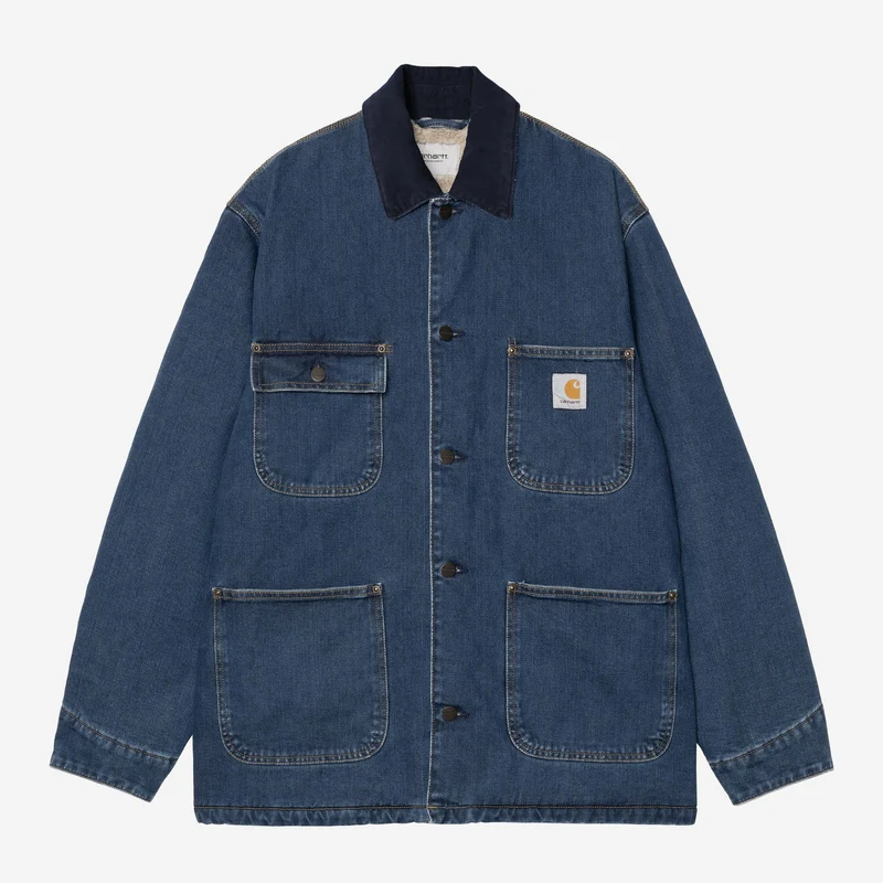 Carhartt WIP OG Chore Maitland Herren-Jeansjacke | Blau/Dunkelblau, Stone-Washed