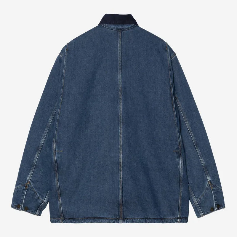Carhartt WIP OG Chore Maitland Herren-Jeansjacke | Blau/Dunkelblau, Stone-Washed