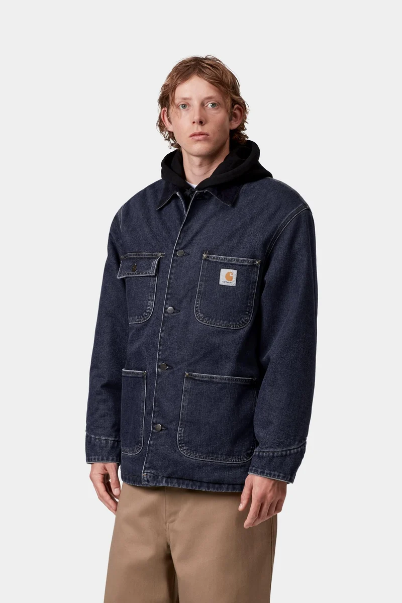 Carhartt WIP Herren OG Chore Maitland Denim Manteljacke | Blau/dunkelmarineblau, starr