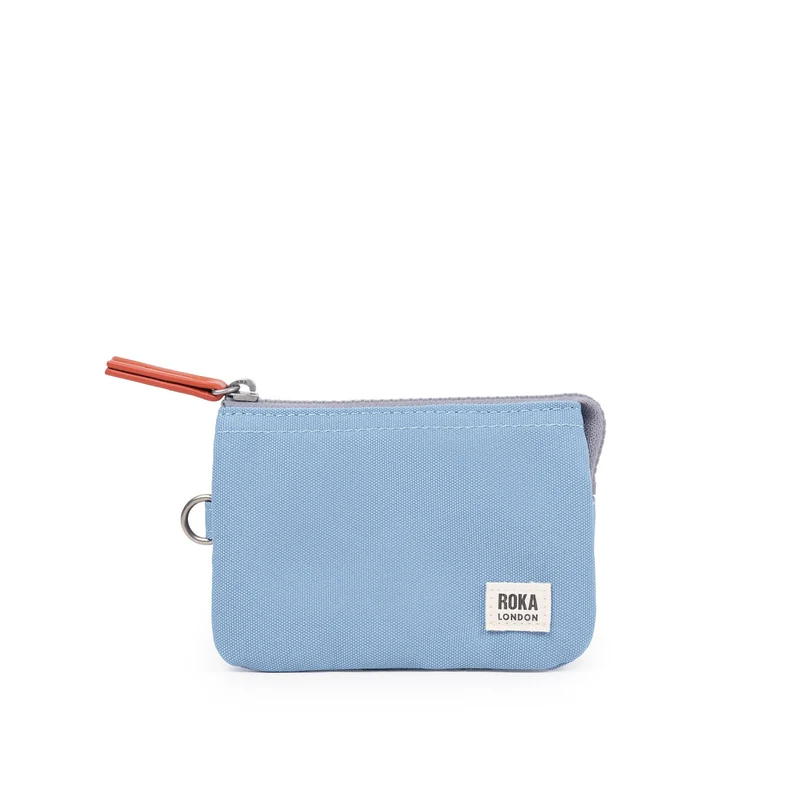 ROKA Carnaby Retro-Handtasche aus recyceltem Canvas, klein, blau