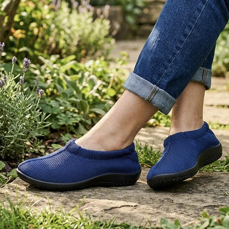 Flexible Fabric Upper Slip On Shoes - PLU44002 / 330 363 - Navy