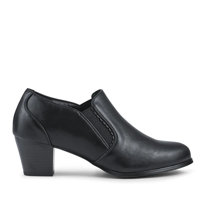 Smart Elasticated-Fit Heeled Shoes - SANYI42002 / 328 056 - Black