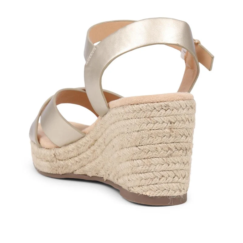 Lightweight Wedge Espadrilles - WBINS37095 / 323 624 - Gold