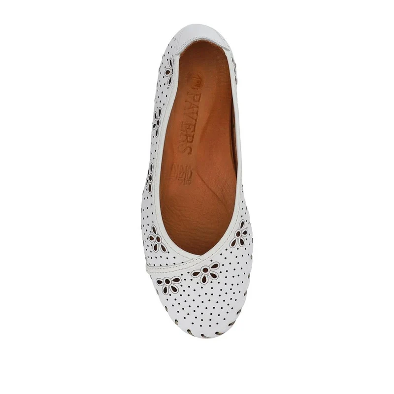 Leather Cushioned Pumps - KARY41003 / 327 469 - White