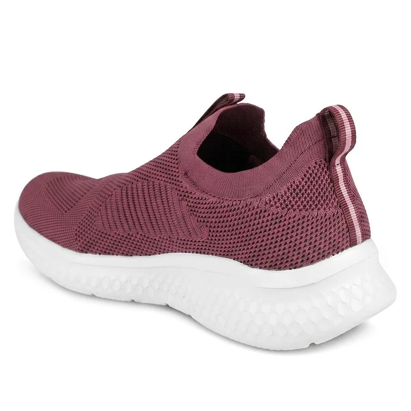 Wide Fit Memory Foam Easy Step In Trainers - BRK43041 / 329 070 - Burgundy