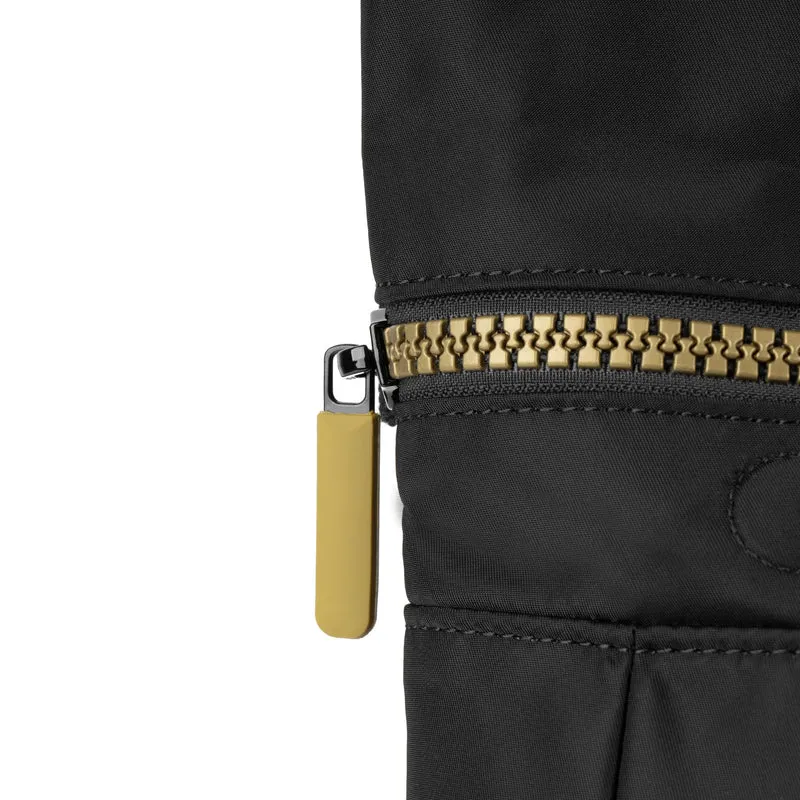 ROKA Canfield B Gold Label Schwarze mittelgroße Tasche aus recyceltem Nylon