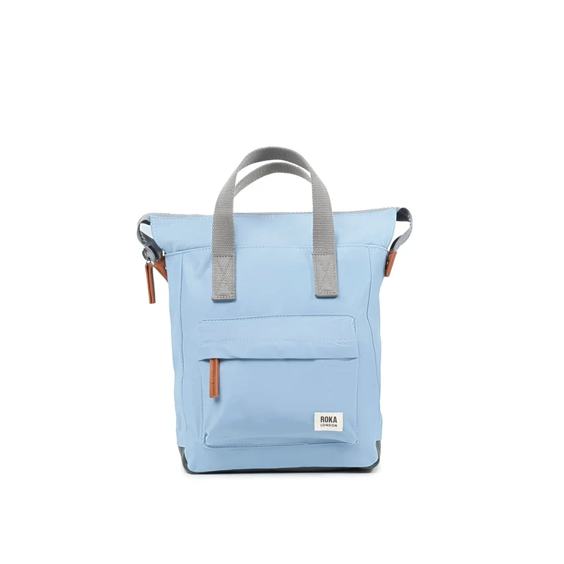 ROKA Bantry B Retro Blaue kleine Tasche aus recyceltem Nylon