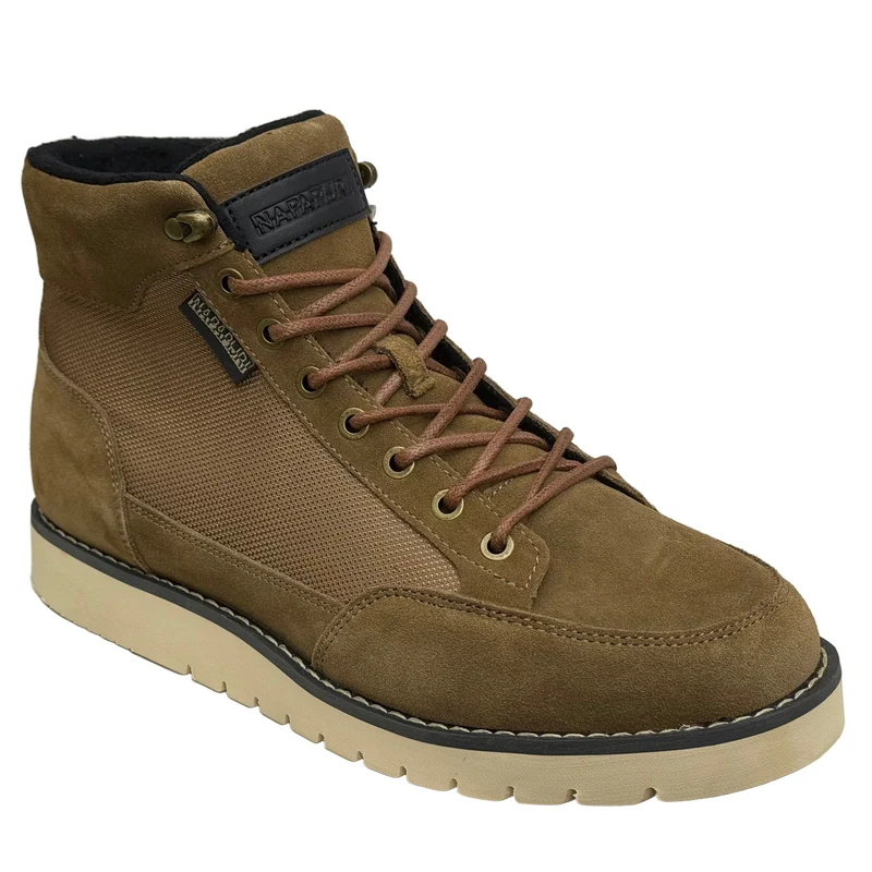 Napapijiri Herren-Ankle-Boots aus Conifer-Leder | Goldbraun