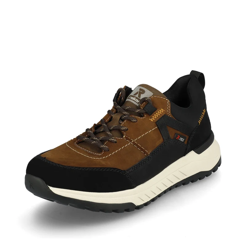 Rieker Herren Komfort Weite Leder Turnschuhe | Braun