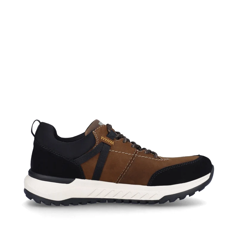 Rieker Herren Komfort Weite Leder Turnschuhe | Braun