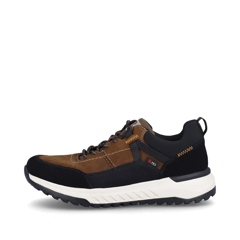 Rieker Herren Komfort Weite Leder Turnschuhe | Braun